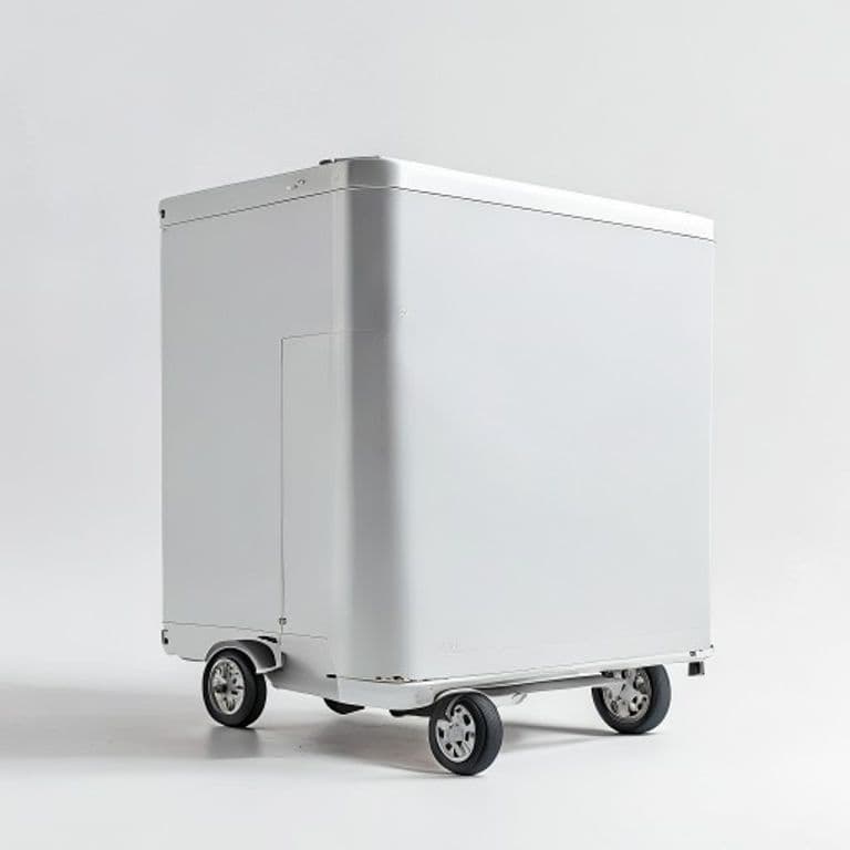 Large white and grey Oasis Pro evaporative cooler on castors